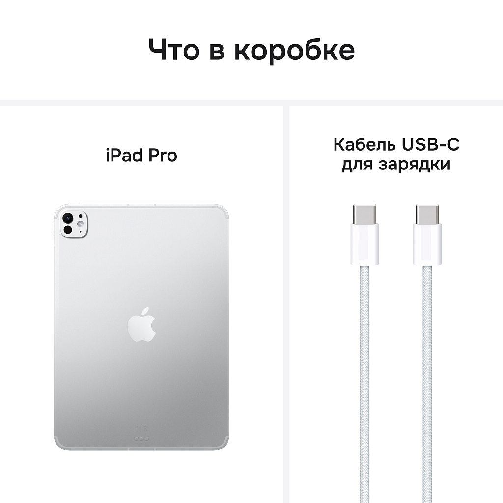 Планшет Apple iPad Pro 11" с нанотекстурой, 2 ТБ, Wi-Fi + Cellular (Серебристый | Silver) (M5 | 2025)