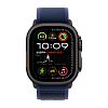 Apple Watch Ultra 2 (2024) GPS + Cellular, 49 мм, корпус черного из титана, ремешок Trail голубого цвета, размер M/L