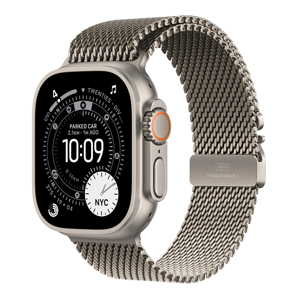 Умные часы Apple Watch Ultra 3, 49 мм, Natural Titanium Milanese Natural Loop M