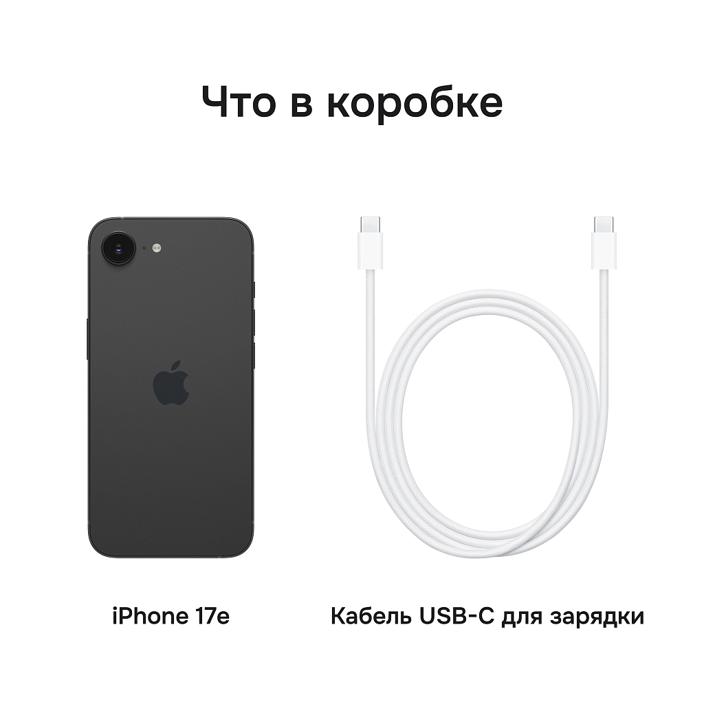 Телефон Apple iPhone 17e 256 ГБ, цвет: чёрный (Black)