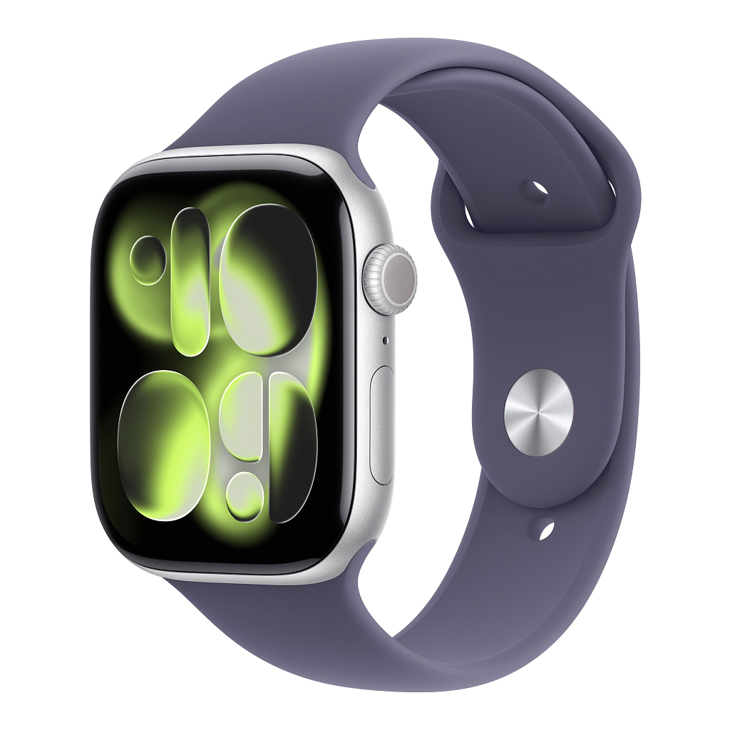 Умные часы Apple Watch Series 11 46mm Silver Aluminum Case with Purple Fog Sport Band - S/M