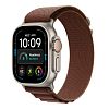 Часы Apple Watch Ultra 4 GPS 49 мм, корпус натуральный титан (Natural Titanium), ремешок Alpine, цвет: бордовый (Burgundy), размер: M