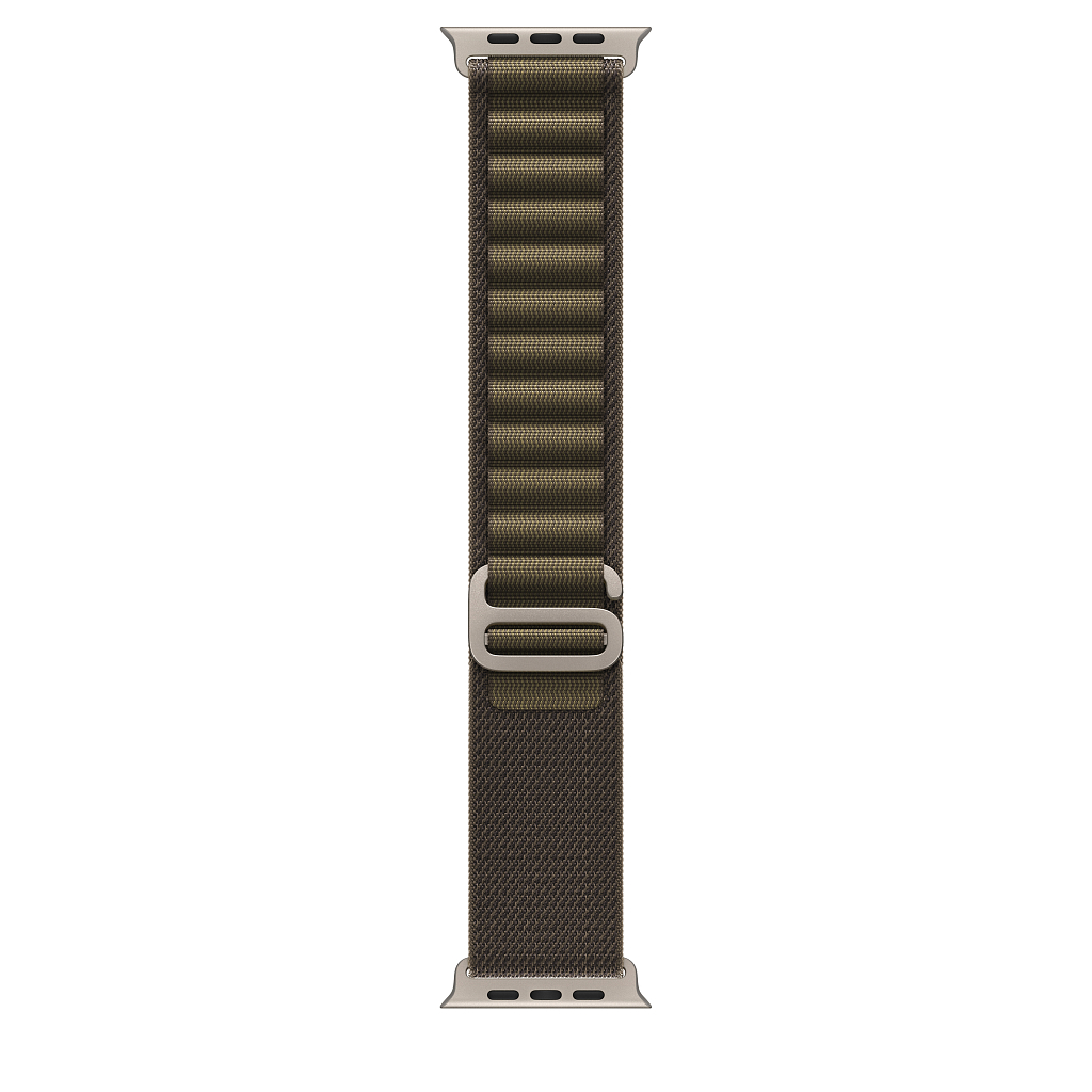 Часы Apple Watch Ultra 4 GPS 49 мм, корпус натуральный титан (Natural Titanium), ремешок Alpine, цвет: тёмно-оливковый (Dark Olive), размер: S