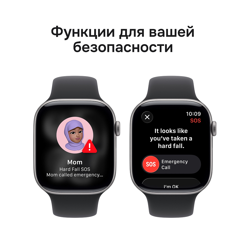 Умные часы Apple Watch Series 11 42mm Space Gray Aluminum Case with Black Sport Band - M/L Умные часы Apple Watch Series 11 42mm Space Gray Aluminum Case with Black Sport Band - M/L
