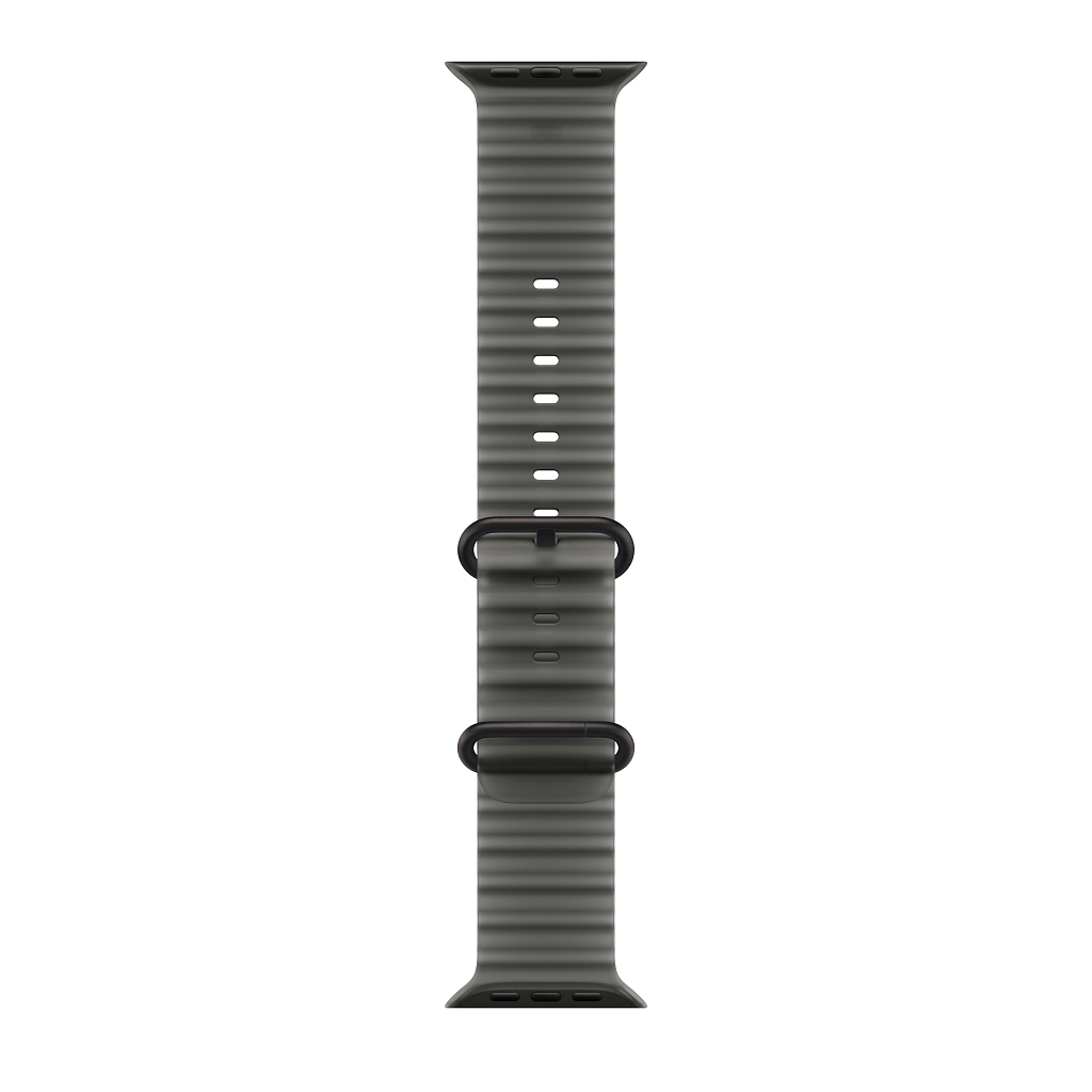 Часы Apple Watch Ultra 4 GPS 49 мм, корпус чёрный титан (Black Titanium), ремешок Ocean, цвет: полупрозрачный чёрный (Translucent Black)