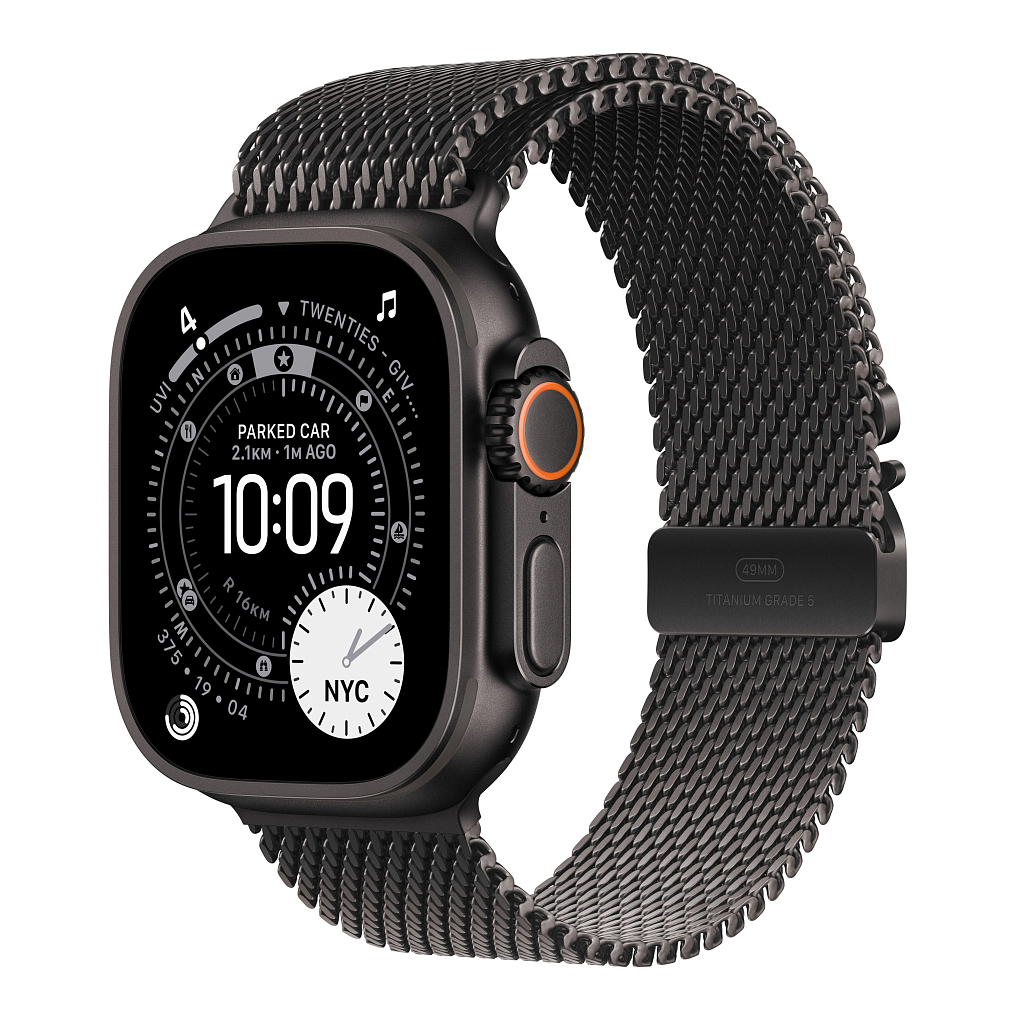 Умные часы Apple Watch Ultra 3, 49 мм, Black Titanium Milanese Loop Black L