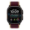 Часы Apple Watch Ultra 4 GPS 49 мм, корпус чёрный титан (Black Titanium), ремешок Trail, цвет: бордовый (Burgundy), размер: M/L