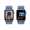 Apple Watch SE 2023, 40 мм корпус из алюминия серебристого цвета, ремешок нейлон цвета «ледяной синий»