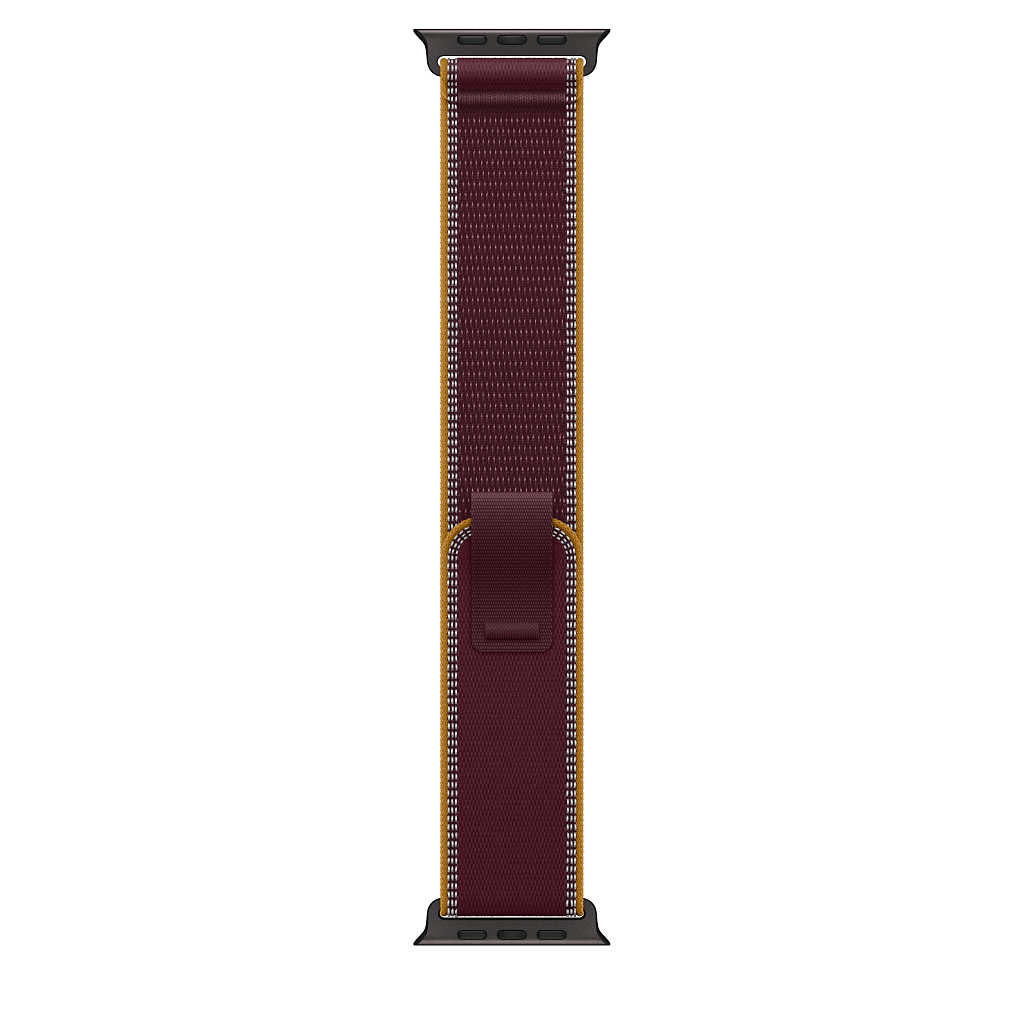 Часы Apple Watch Ultra 4 GPS 49 мм, корпус чёрный титан (Black Titanium), ремешок Trail, цвет: бордовый (Burgundy), размер: M/L