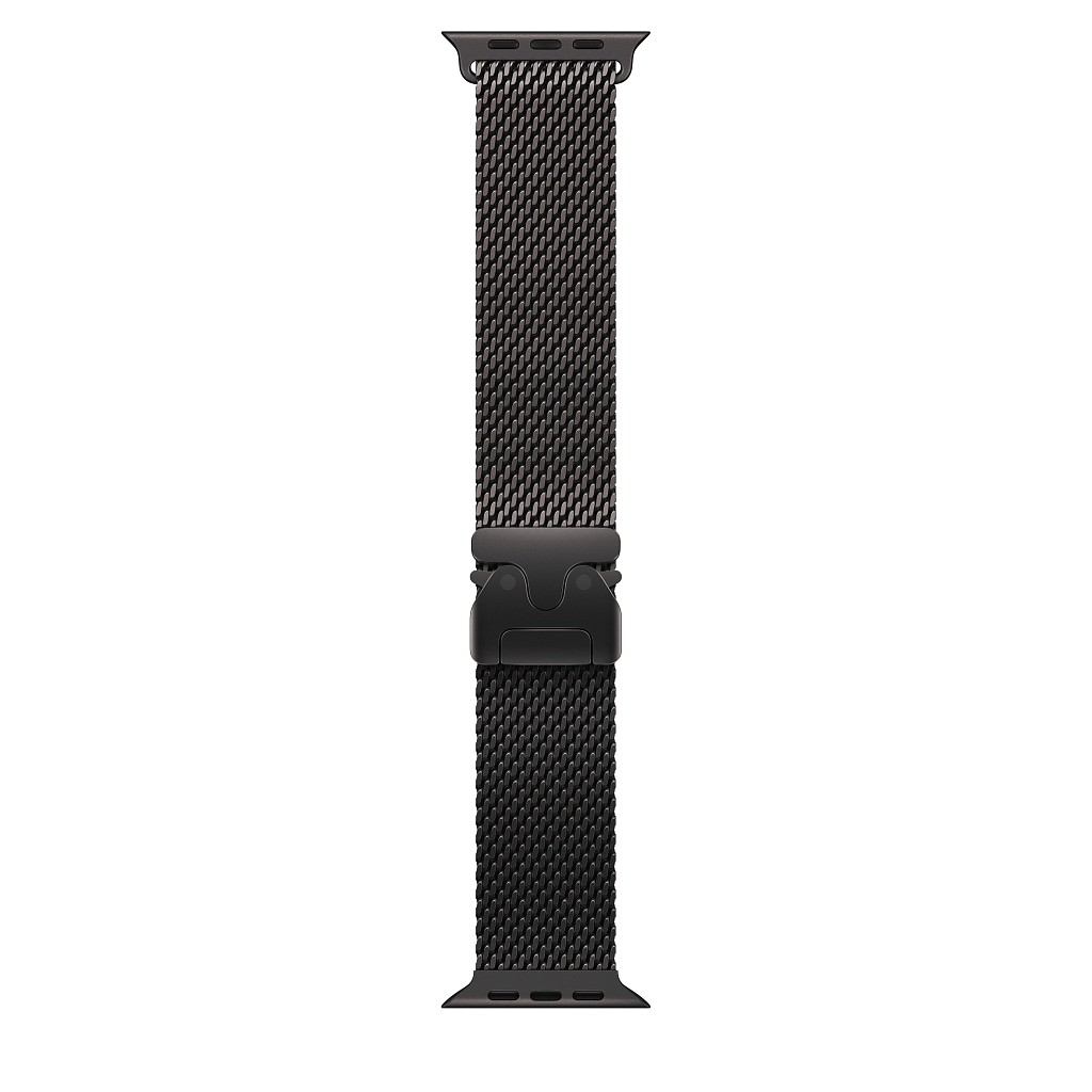 Часы Apple Watch Ultra 4 GPS 49 мм, корпус чёрный титан (Black Titanium), миланский сетчатый браслет, цвет: чёрный титан (Black Titanium), размер: L