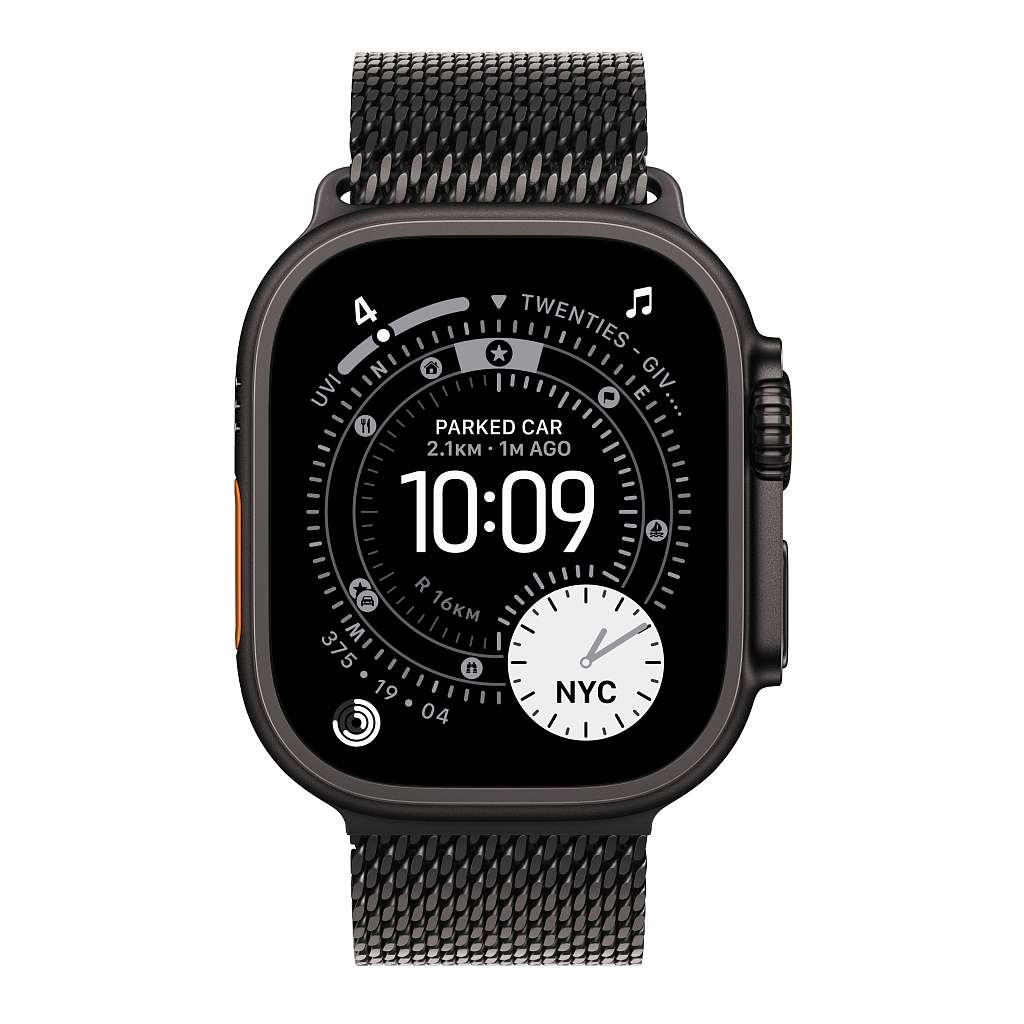 Умные часы Apple Watch Ultra 3, 49 мм, Black Titanium Milanese Loop Black M