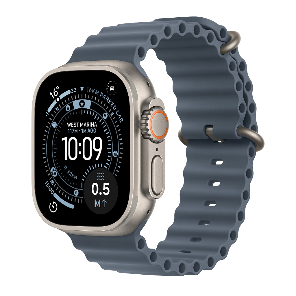 Умные часы Apple Watch Ultra 3, 49 мм, Natural Titanium Anchor Blue Ocean Band