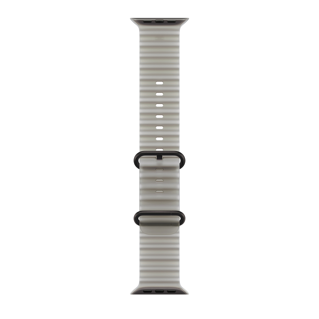 Часы Apple Watch Ultra 4 GPS 49 мм, корпус чёрный титан (Black Titanium), ремешок Ocean, цвет: полупрозрачный серый (Translucent Gray)