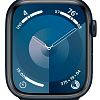Apple Watch Series 9, 45mm, корпус из алюминия цвета «тёмная ночь», ремешок Sport Band цвета «тёмная ночь», размер S/M