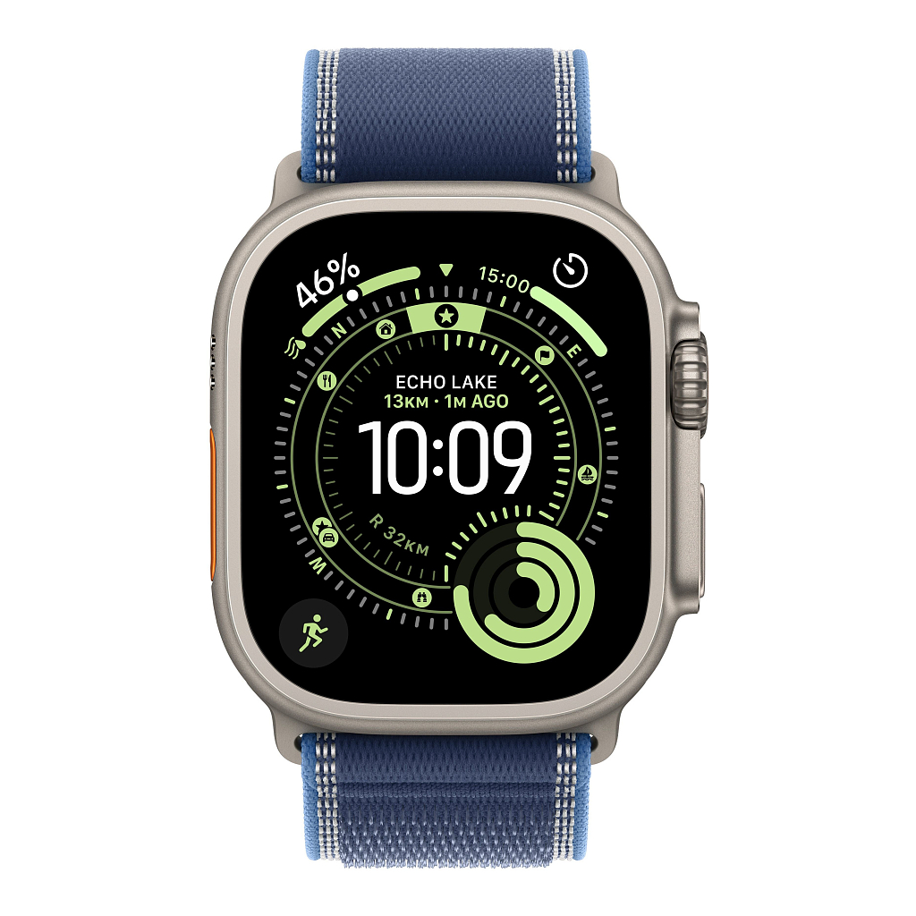 Умные часы Apple Watch Ultra 3, 49 мм, Natural Titanium Bright Blue Trail Loop S/M