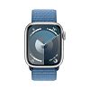 Apple Watch Series 9, 41mm, корпус из алюминия серебристого цвета, ремешок Sport Loop цвета «ледяной синий»