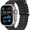 Apple Watch Ultra 2 (2024) GPS + Cellular, 49 мм, корпус из бежевого титана, ремешок Ocean черного цвета