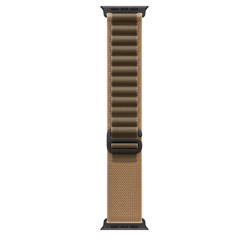 Часы Apple Watch Ultra 4 GPS 49 мм, корпус чёрный титан (Black Titanium), ремешок Alpine, цвет: пустынный (Desert), размер: S