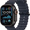 Apple Watch Ultra 2 (2024) GPS + Cellular, 49 мм, корпус из черного титана, ремешок Ocean темно-синего цвета