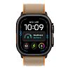 Часы Apple Watch Ultra 4 GPS 49 мм, корпус чёрный титан (Black Titanium), ремешок Trail, цвет: бежевый (Sand), размер: M/L