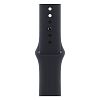 Apple Watch Series 9, 45mm, корпус из алюминия цвета «тёмная ночь», ремешок Sport Band цвета «тёмная ночь», размер S/M