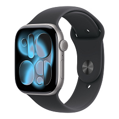 Умные часы Apple Watch Series 11 46mm Space Gray Aluminum Case with Black Sport Band - M/L
