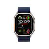 Apple Watch Ultra 2 (2024) GPS + Cellular, 49 мм, корпус из бежевого титана, ремешок Trail голубого цвета, размер M