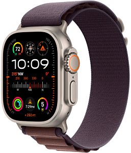 Apple Watch Ultra 2 GPS + Cellular, 49mm, корпус из титана, ремешок Alpine цвета индиго, размер M