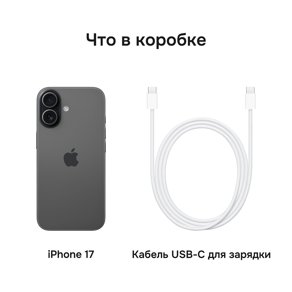 Смартфон Apple iPhone 17 512 ГБ (Чёрный | Black) Dual-SIM