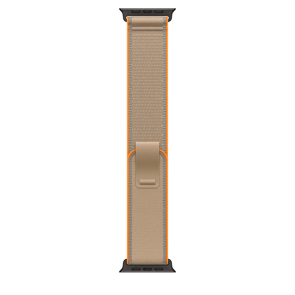 Часы Apple Watch Ultra 4 GPS 49 мм, корпус чёрный титан (Black Titanium), ремешок Trail, цвет: бежевый (Sand), размер: S/M