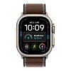Часы Apple Watch Ultra 4 GPS 49 мм, корпус натуральный титан (Natural Titanium), ремешок Trail, цвет: тёмно-коричневый (Dark Umber), размер: M/L