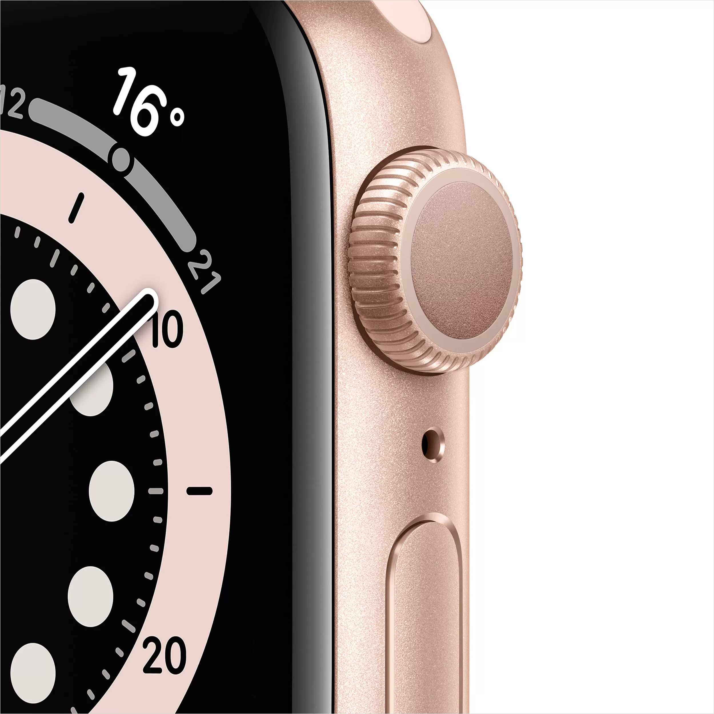Apple Watch Series 6, 44 мм, корпус из алюминия золотого цвета, спортивный ремешок цвета «розовый песок»