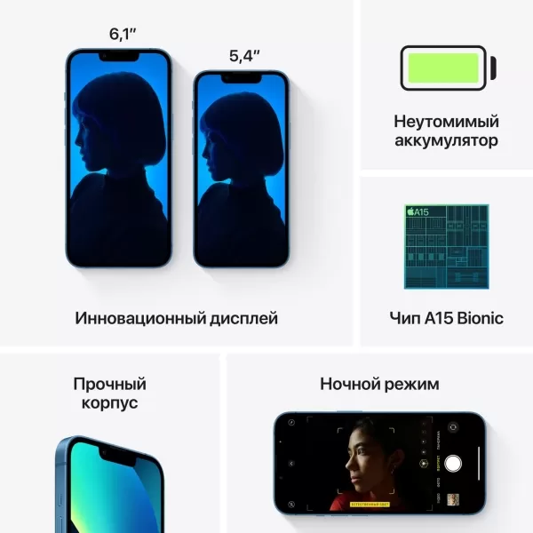 Apple iPhone 13 mini, 256 ГБ, синий