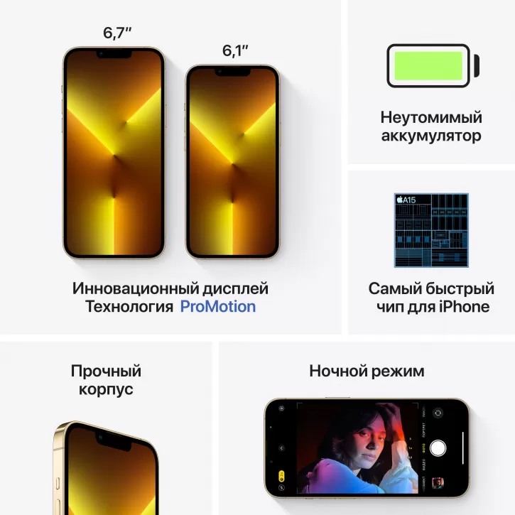 Apple iPhone 13 Pro, 512 ГБ, золотой